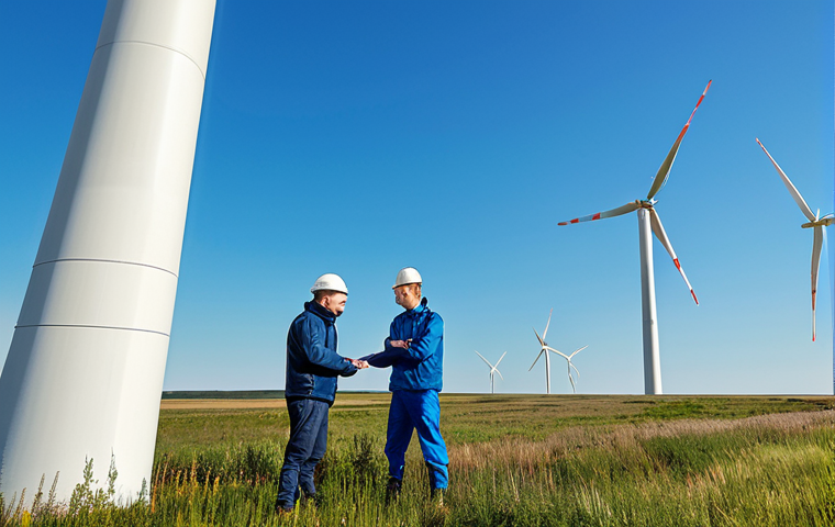 에너지관리 자격증 취득을 위한 스터디 방법 - **
"A team of engineers, fully clothed in professional work attire, inspecting a wind turbine in a ...